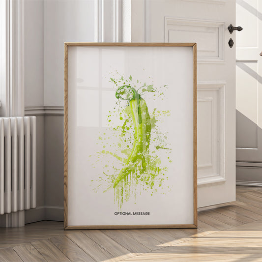 Kitchen Wall Art Decor - Green Chilli Pepper - Food - {VARIATION}