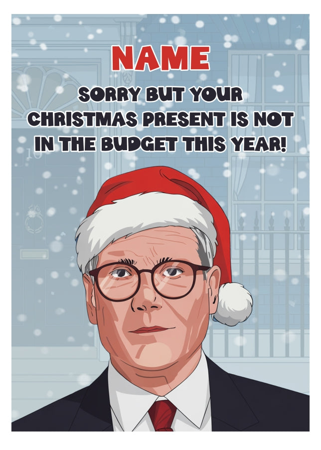 Funny Christmas Card - Present Not in the Budget - Christmas Card for Adult, Friend and Family