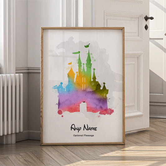 Cinderella's Castle Watercolour Style Print - {VARIATION}