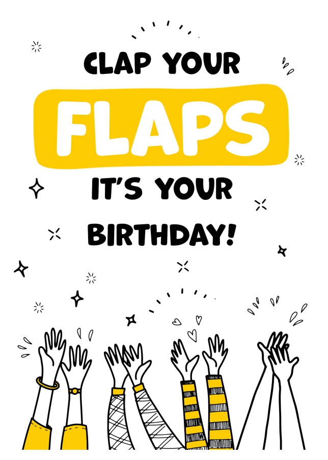 Clap Your Flaps Birthday Card for Women - Rude Bday Card for Her