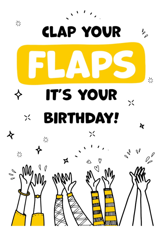 Clap Your Flaps Birthday Card for Women - Rude Bday Card for Her