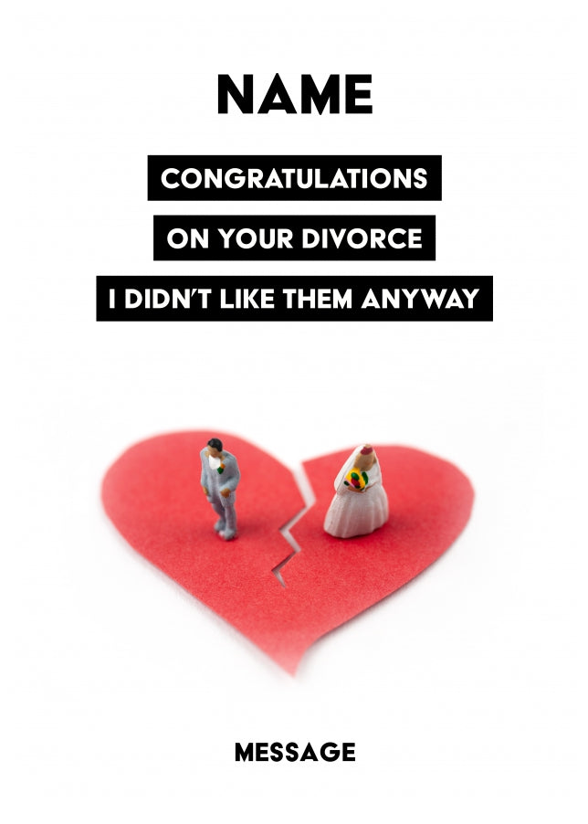 Congrats On Divorce Card