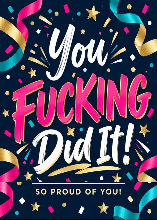 Funny Congratulations Card for Exam, GCSE or Degree Success