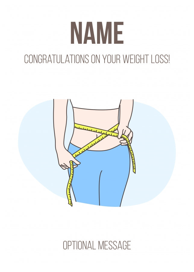 Personalised Congratulations Cards - Weight Loss