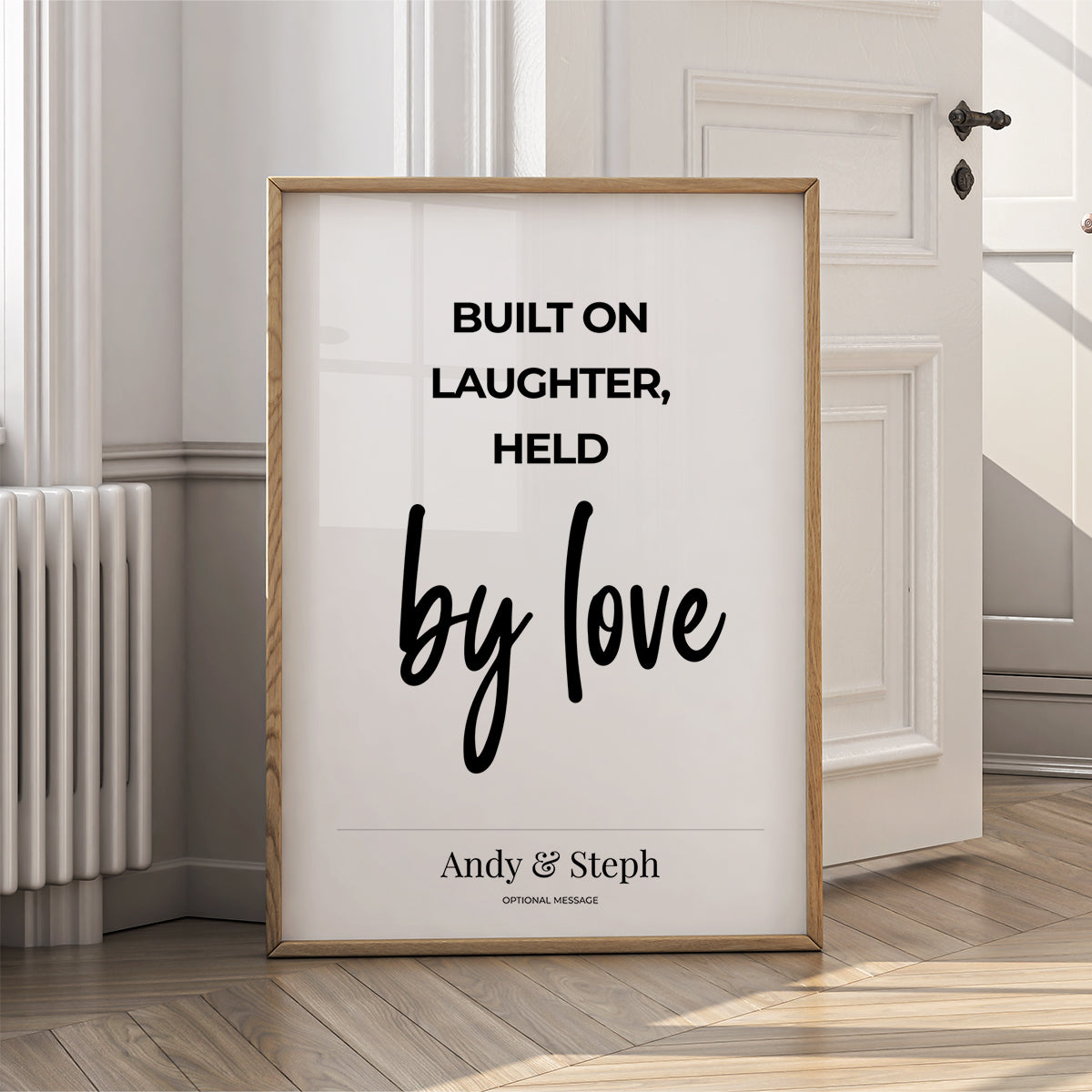 Couples Affirmation Poster - Laughter, Held By Love - {VARIATION}