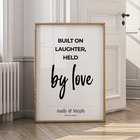 Couples Affirmation Poster - Laughter, Held By Love - {VARIATION}