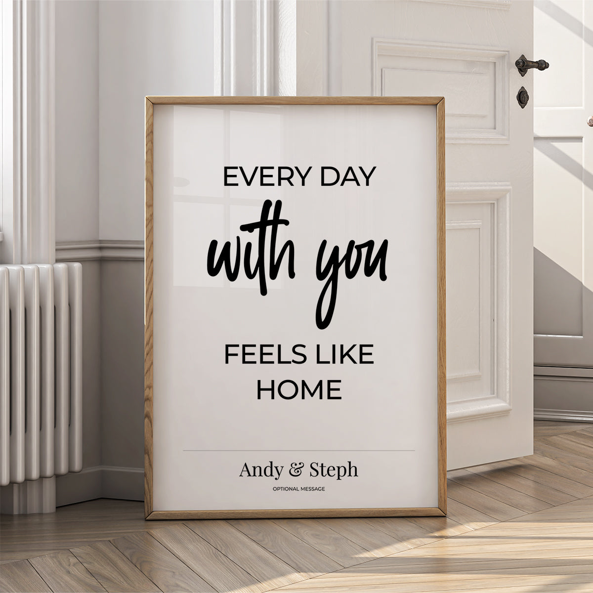 Couples Affirmation Poster - With You Feels Like Home - {VARIATION}