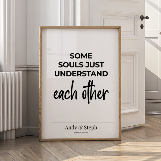 Couples Affirmation Poster - Souls Understand Each Other - {VARIATION}