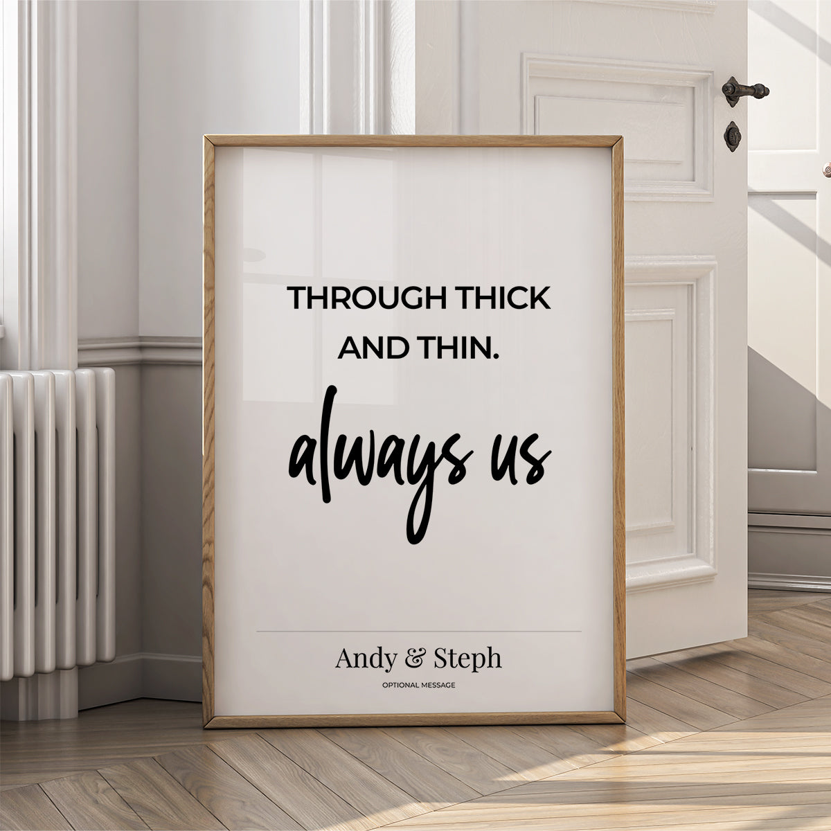 Couples Affirmation Poster - Through Thick and Thin - {VARIATION}
