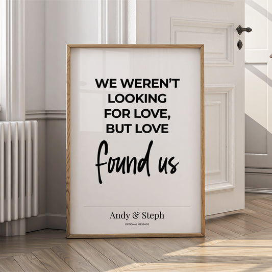Couples Affirmation Poster - Love Found Us - {VARIATION}