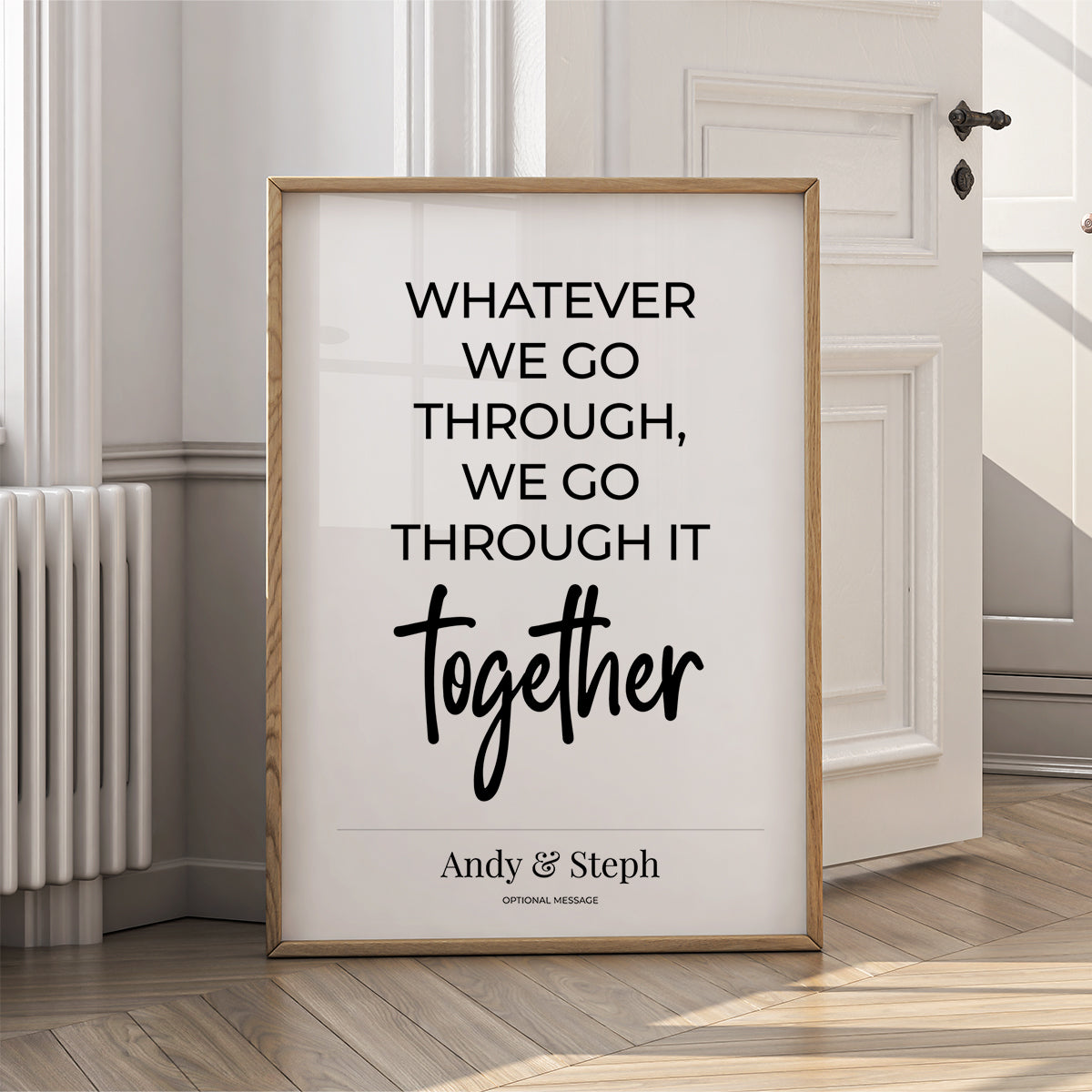 Couples Affirmation Poster - We Go Through Together - {VARIATION}