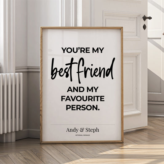 Couples Affirmation Poster - Best Friend and Favourite Person - {VARIATION}