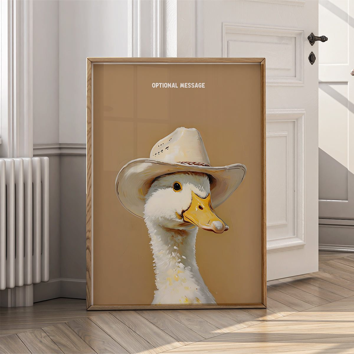 Living Room Wall Art Print - Cowboy Duck Poster - {VARIATION}