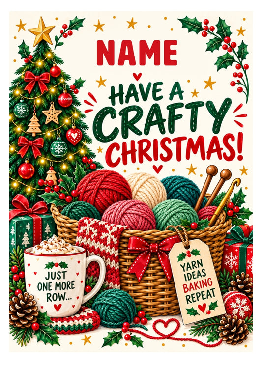 Christmas Craft Card - Personalised for Her or Him