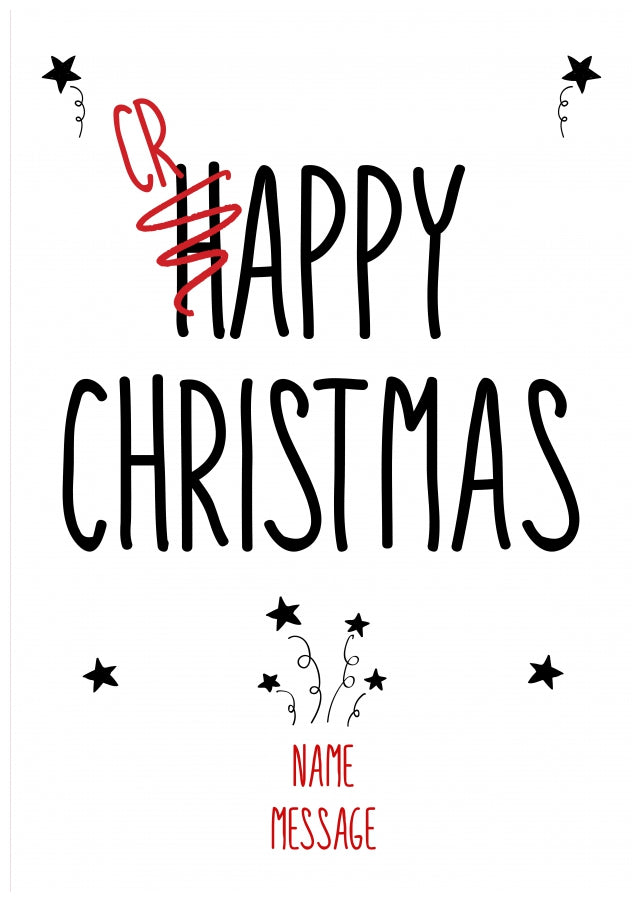 Personalised Crappy Christmas Card