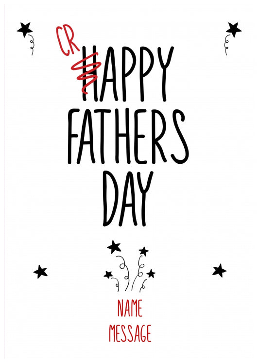 Personalised Crappy Fathers Day Card