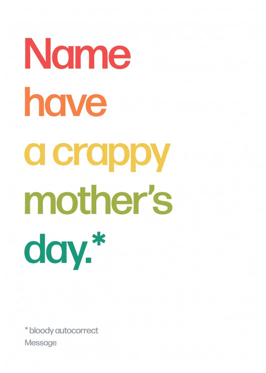 Crappy Mother's Day Card - Funny Cards for Her