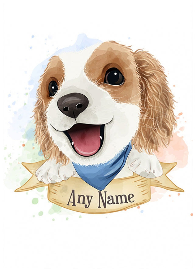 Personalised Cute Boy Puppy Card