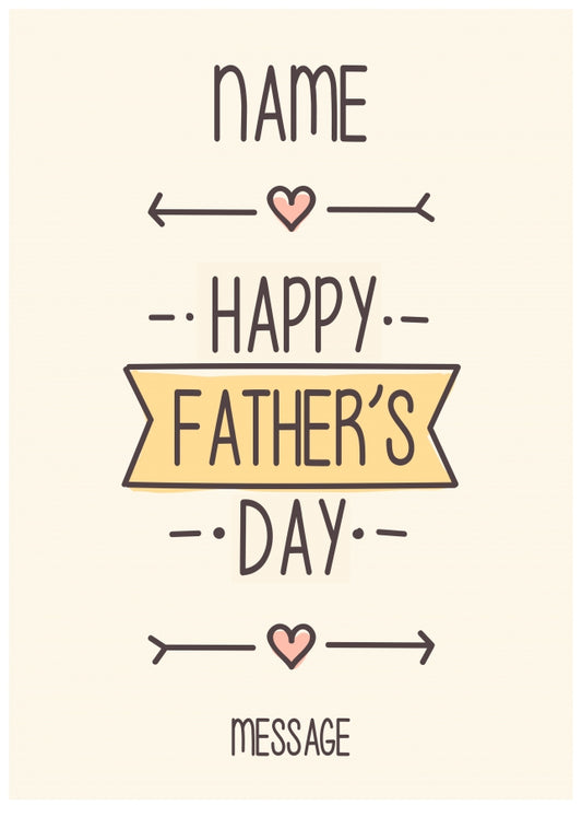 Personalised Dad Happy Father's Day Card