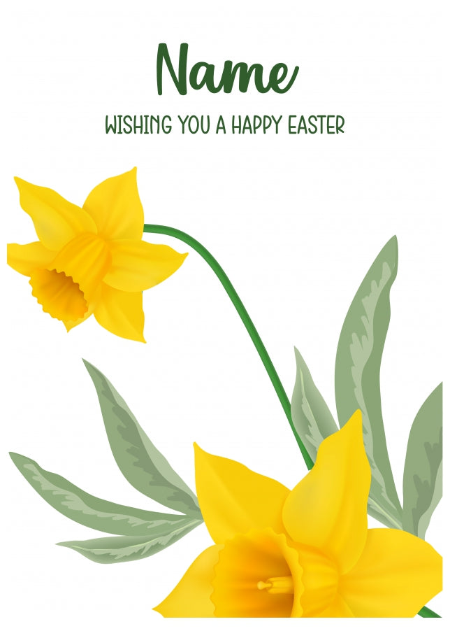 Daffodils Easter Card for Mum - Beautiful Flower and Floral Card for Her