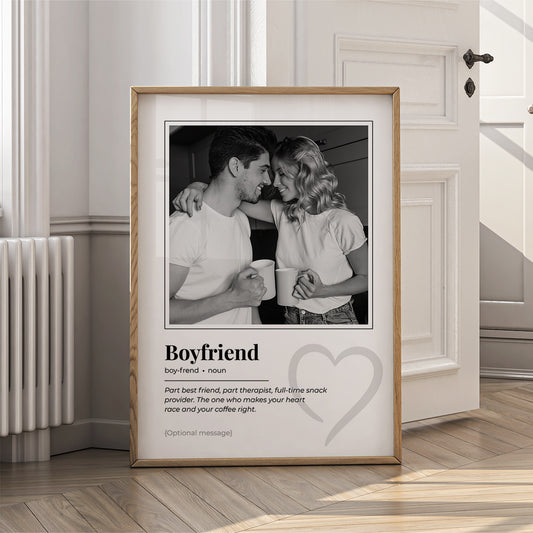 Personalised Wall Art Print for Boyfriend - Definition Poster - {VARIATION}
