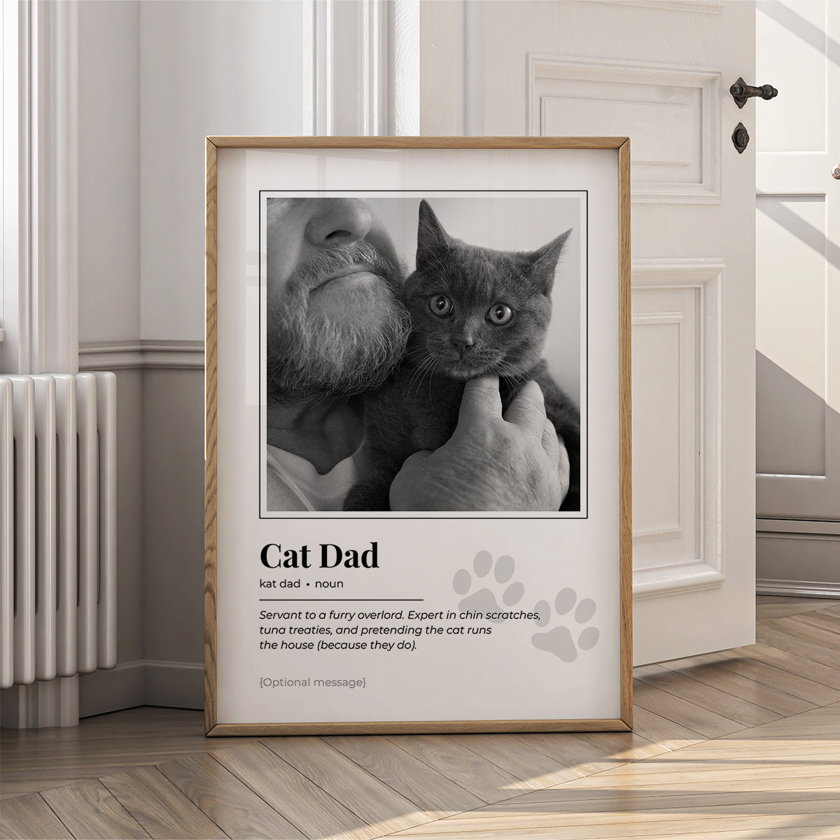 Personalised Wall Art Print for Cat Dad - Definition Poster - {VARIATION}