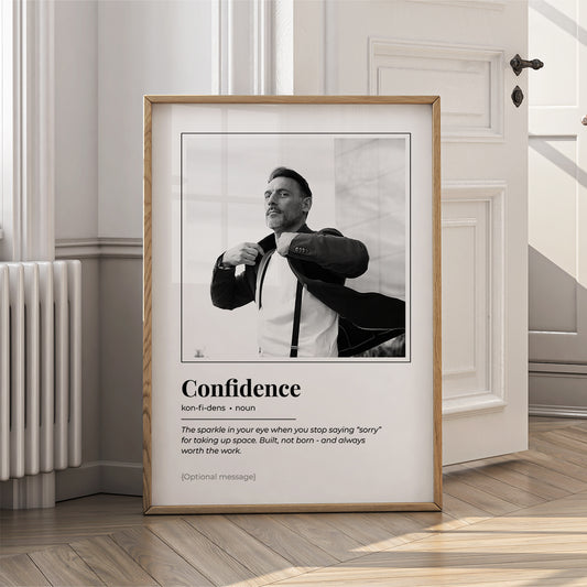 Motivational Wall Art Print - Confidence Dictionary Style Definition Poster - {VARIATION}