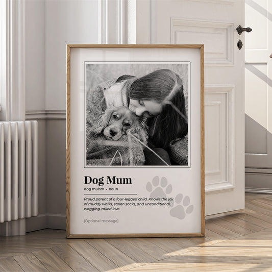 Personalised Wall Art Print for Dog Mum - Definition Poster - {VARIATION}