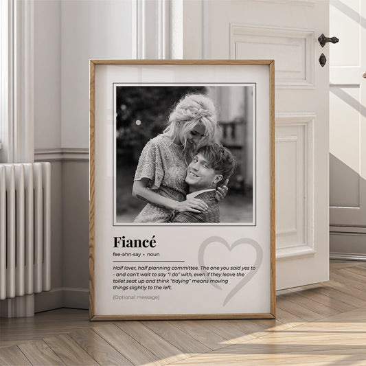 Personalised Wall Art Print for Fiance - Definition Poster - {VARIATION}