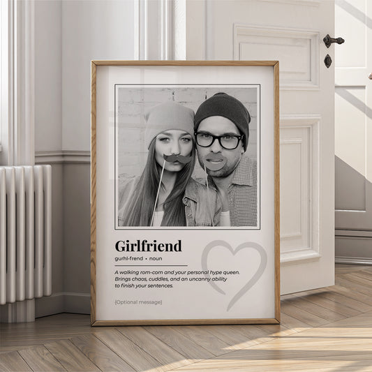 Personalised Wall Art Print for Girlfriend - Definition Poster - {VARIATION}