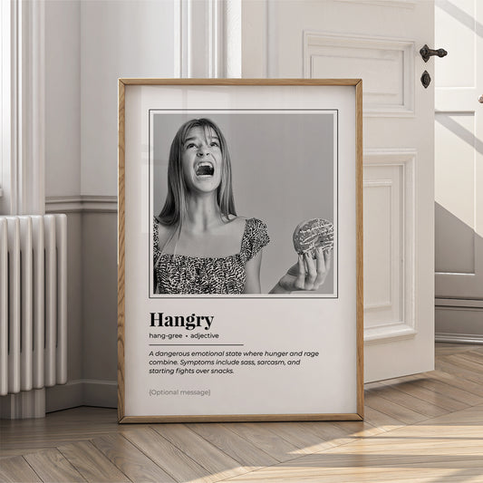 Funny Wall Art Print - Hangry Dictionary Style Definition Poster - {VARIATION}