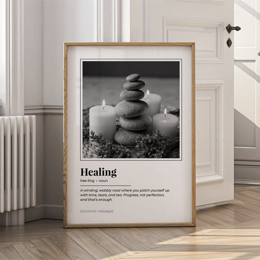 Motivational Wall Art Print - Healing Dictionary Style Definition Poster - {VARIATION}