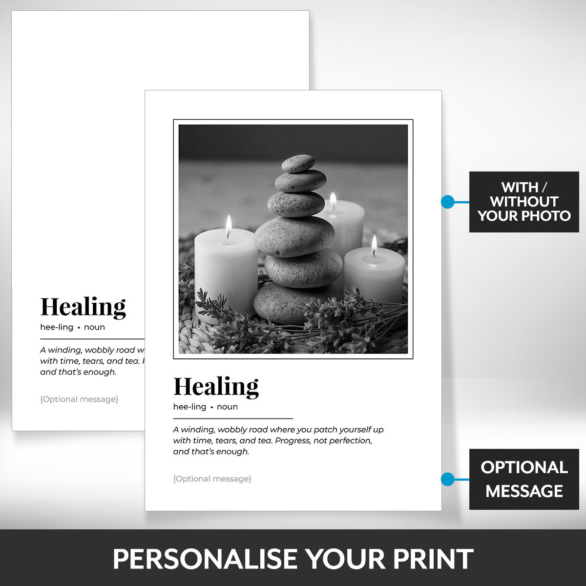 What can be personalised on this canvas wall art