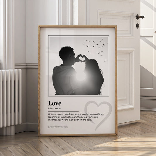 Motivational Wall Art Print - Love Dictionary Style Definition Poster - {VARIATION}