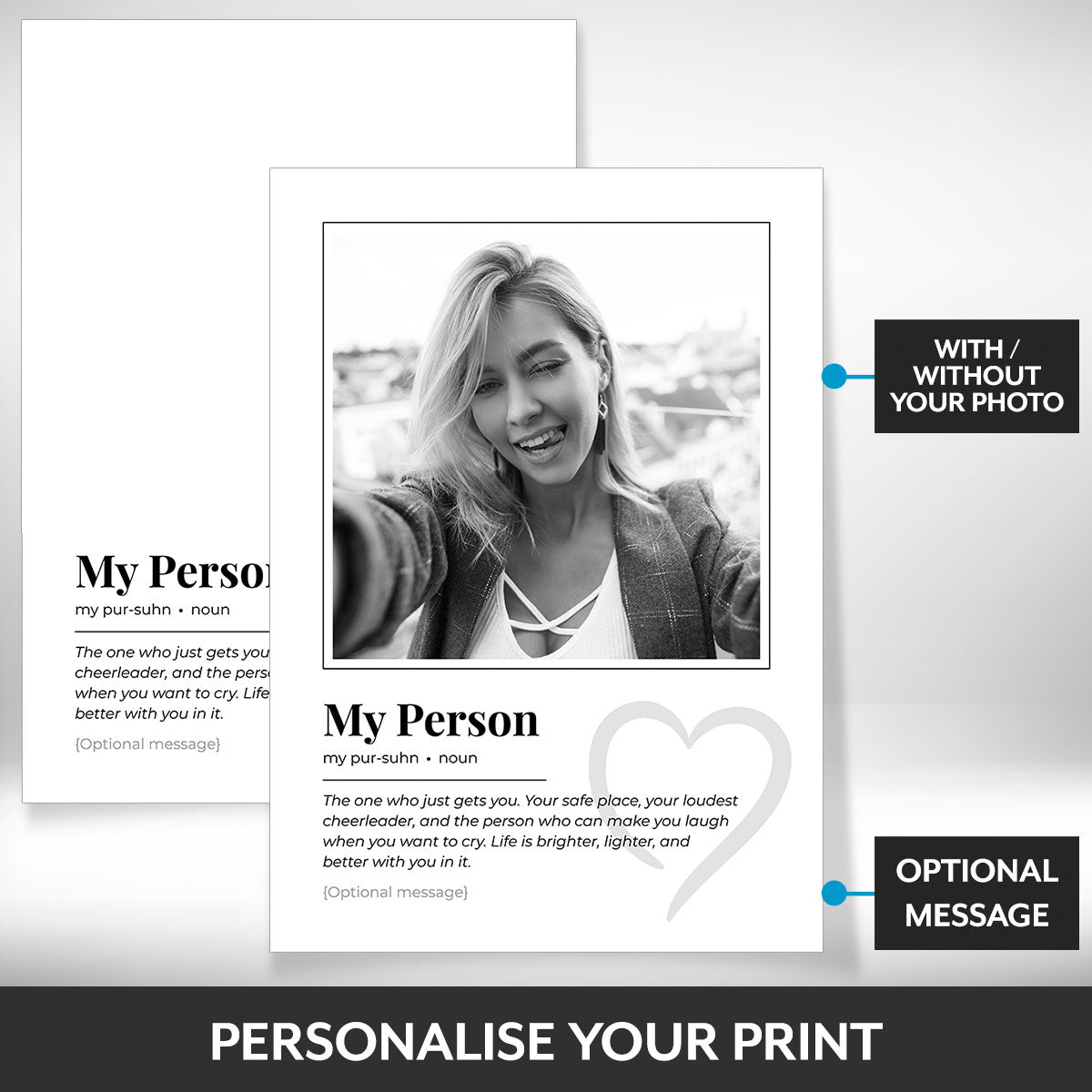 What can be personalised on this my person photo frame