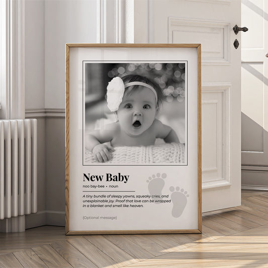 Personalised Wall Art Print for New Baby - Definition Poster - {VARIATION}