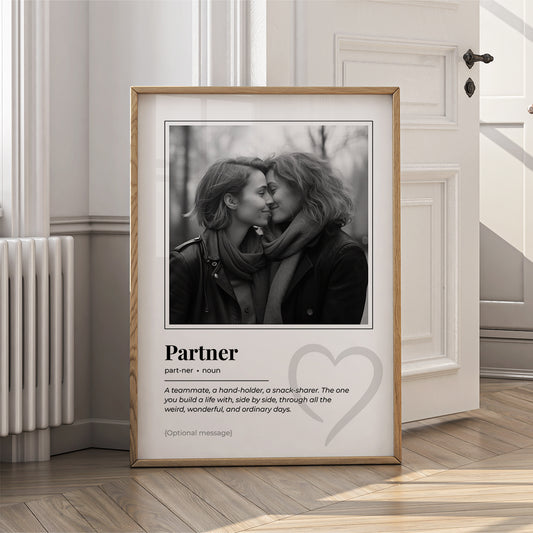 Personalised Wall Art Print for Partner - Definition Poster - {VARIATION}