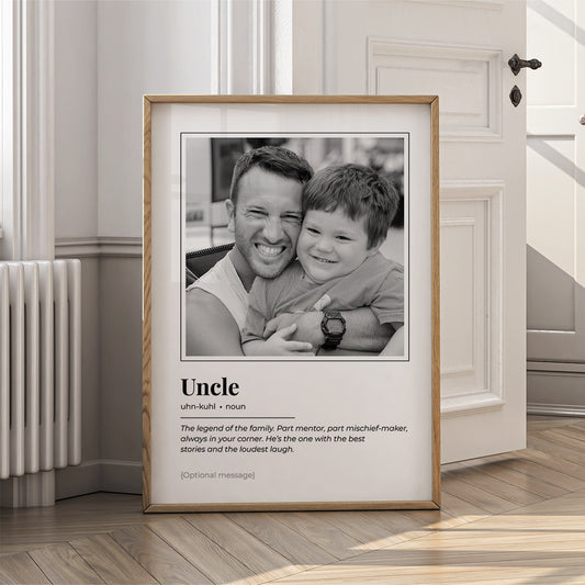 Personalised Wall Art Print for Uncle - Definition Poster - {VARIATION}