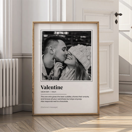 Personalised Wall Art Print for Valentine - Definition Poster - {VARIATION}