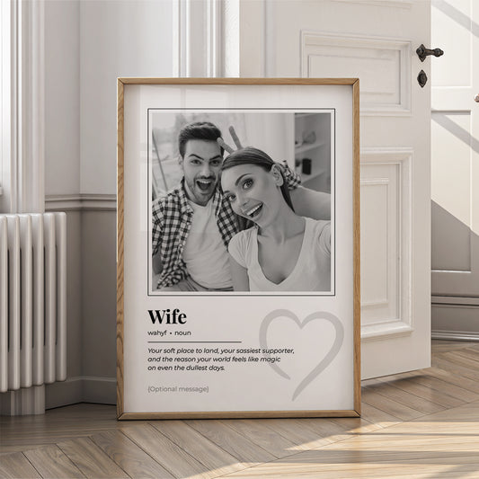 Personalised Wall Art Print for Wife - Definition Poster - {VARIATION}