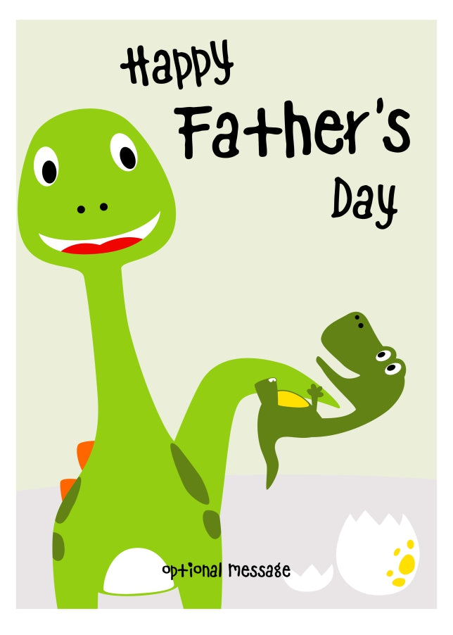 Dinosaur Father's Day Card for Dad or Grandad