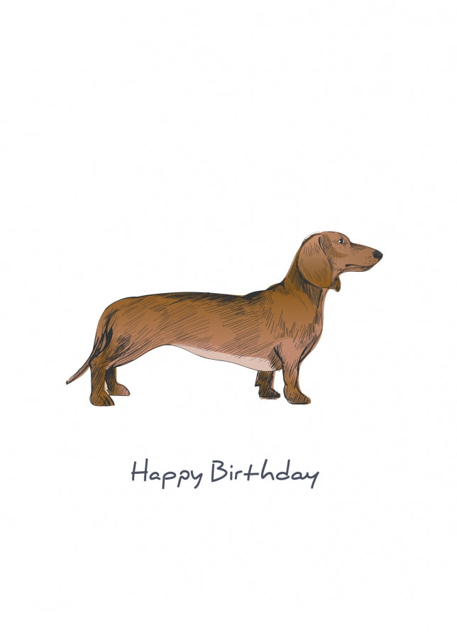 Dachshund Birthday Card for Dog Dad, Mum or Birthday Card from Dog!