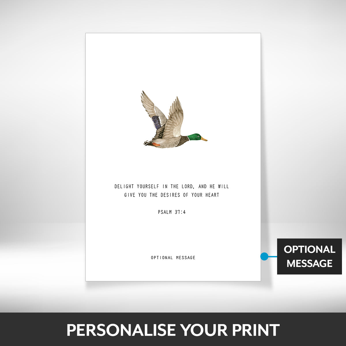 What can be personalised on this religious artwork