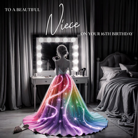 Niece 16th Birthday Card - Elegant Niece Age 16