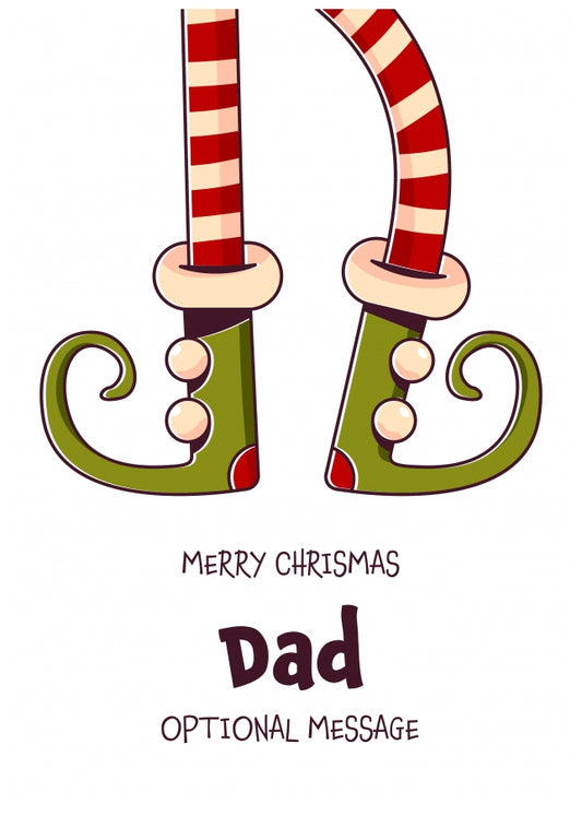 Cute Christmas Card for Dad - Elf Shoes