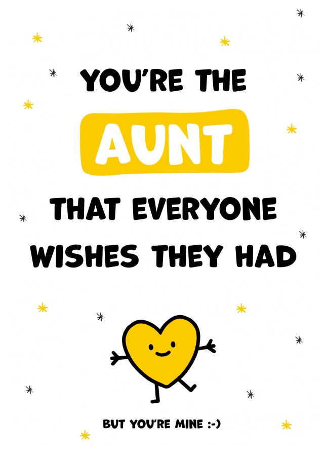 Aunt Birthday Cards for Women - You're the Aunt Everyone Wishes they Had