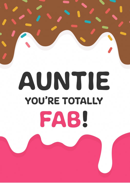 Fab Auntie Birthday Card for Your Special Auntie