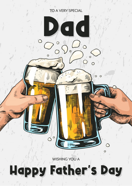 Sharing a Beer Father's Day Card for Him