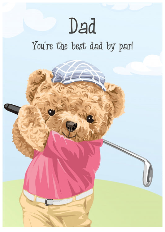 Golf Father's Day Card for Dad - Best Dad by Par!