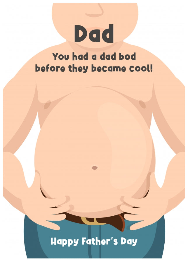 Dad Bod Father's Day Card for Dad | Humorous Greetings Card!